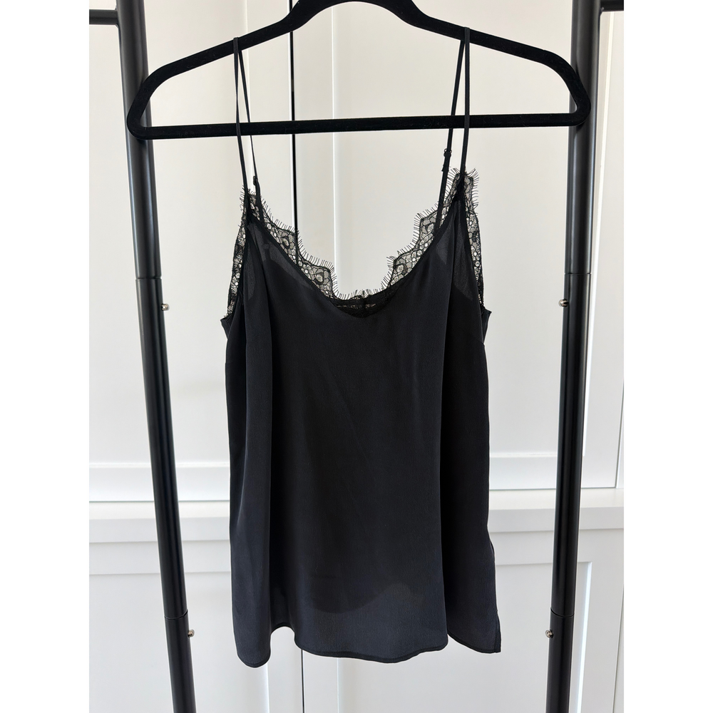 Anine Bing Black Lace Trim Camisole Top - Picture 1 of 3